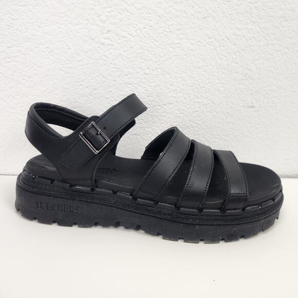 Skechers Black Jammers Poppin' Strappy Sandals Black Women Size 10? - Picture 5 of 11
